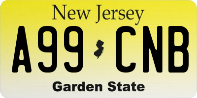 NJ license plate A99CNB