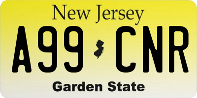 NJ license plate A99CNR