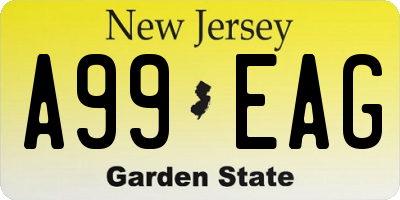 NJ license plate A99EAG