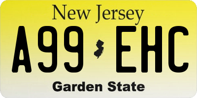 NJ license plate A99EHC