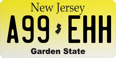 NJ license plate A99EHH