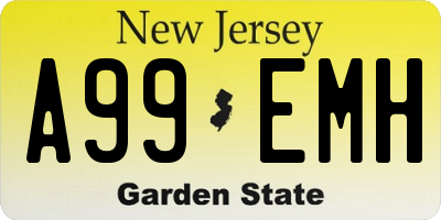 NJ license plate A99EMH