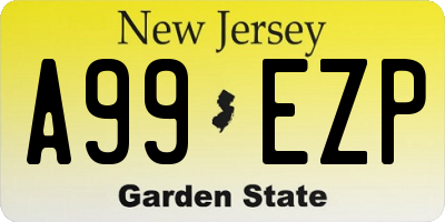 NJ license plate A99EZP