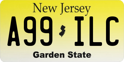 NJ license plate A99ILC