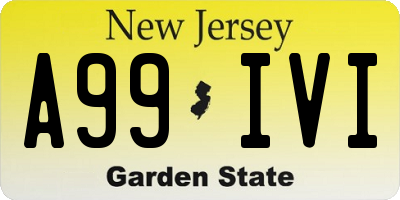 NJ license plate A99IVI