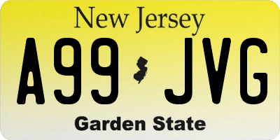 NJ license plate A99JVG