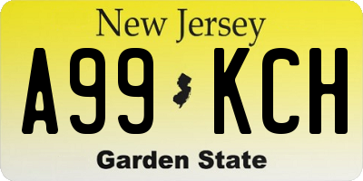 NJ license plate A99KCH