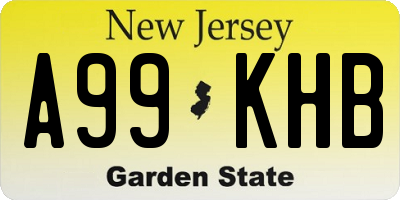 NJ license plate A99KHB