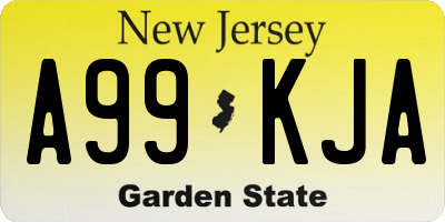NJ license plate A99KJA