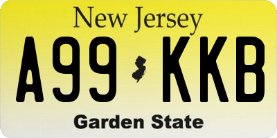 NJ license plate A99KKB