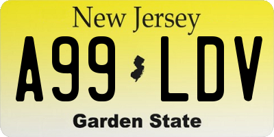 NJ license plate A99LDV