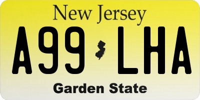 NJ license plate A99LHA