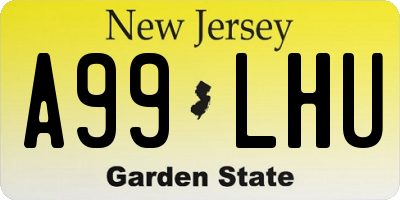 NJ license plate A99LHU