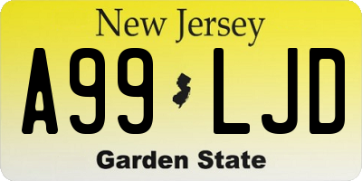 NJ license plate A99LJD