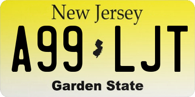 NJ license plate A99LJT