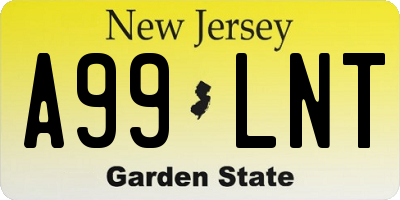 NJ license plate A99LNT