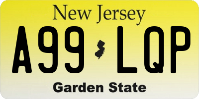 NJ license plate A99LQP