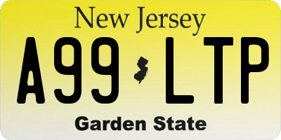 NJ license plate A99LTP