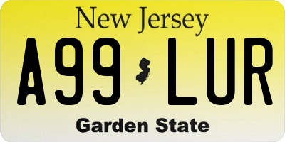 NJ license plate A99LUR