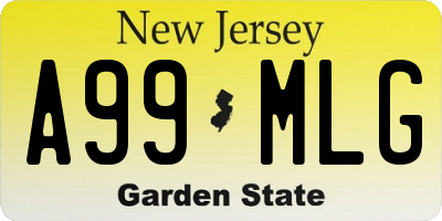 NJ license plate A99MLG