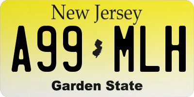 NJ license plate A99MLH