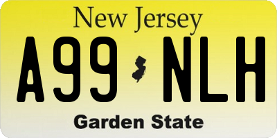 NJ license plate A99NLH