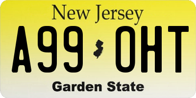 NJ license plate A99OHT
