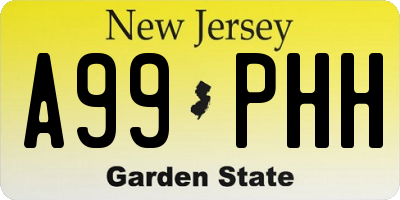 NJ license plate A99PHH