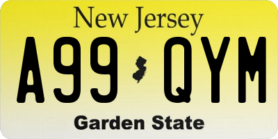 NJ license plate A99QYM