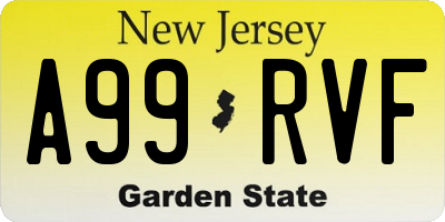 NJ license plate A99RVF