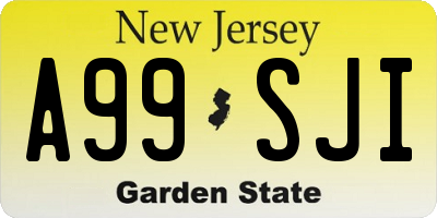 NJ license plate A99SJI