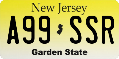NJ license plate A99SSR