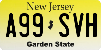 NJ license plate A99SVH