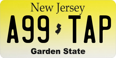NJ license plate A99TAP