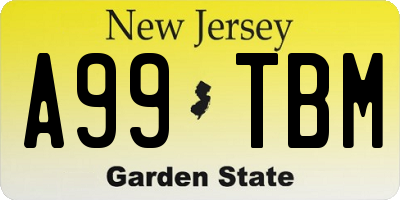 NJ license plate A99TBM