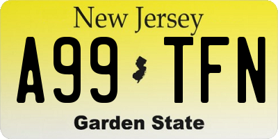 NJ license plate A99TFN