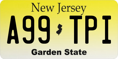 NJ license plate A99TPI