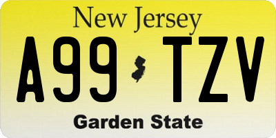 NJ license plate A99TZV