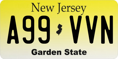 NJ license plate A99VVN