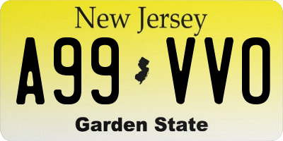 NJ license plate A99VVO