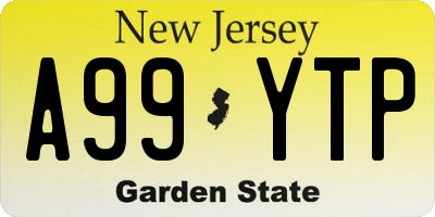 NJ license plate A99YTP