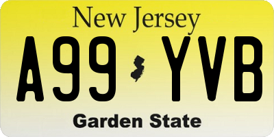 NJ license plate A99YVB