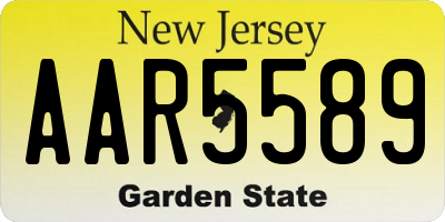 NJ license plate AAR5589