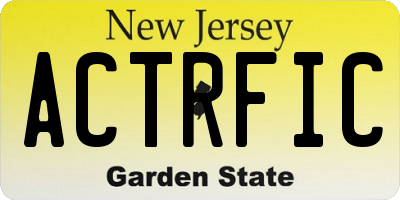 NJ license plate ACTRFIC