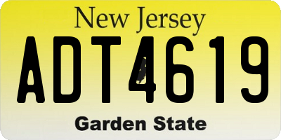 NJ license plate ADT4619