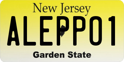 NJ license plate ALEPPO1