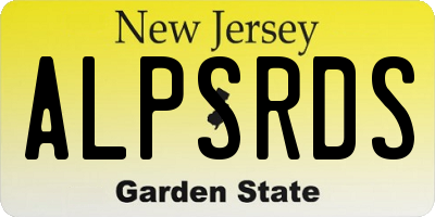 NJ license plate ALPSRDS