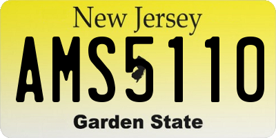 NJ license plate AMS5110