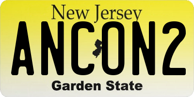 NJ license plate ANCON2