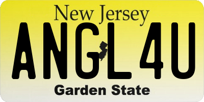 NJ license plate ANGL4U